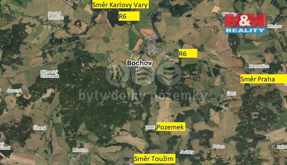 Pozemek Prodej pozemku k bydlení v Bochově, 632 m2, Teleč - Karlovy Vary | Bazoš.cz