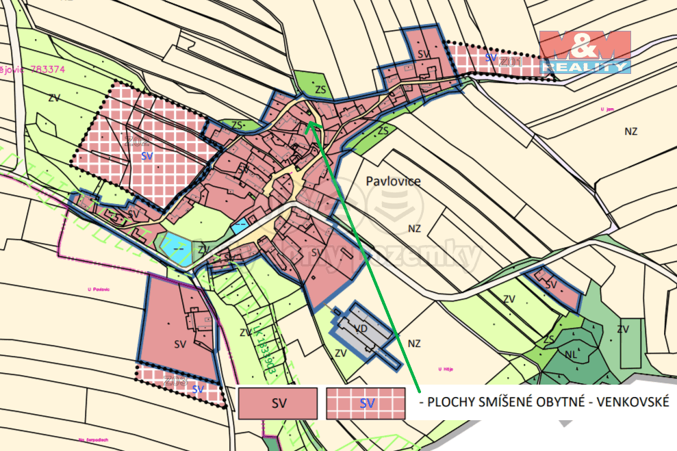 Pozemek Prodej pozemku k bydlení, 961 m², Pavlovice u Vlastějovic - Kutná Hora | Bazoš.cz