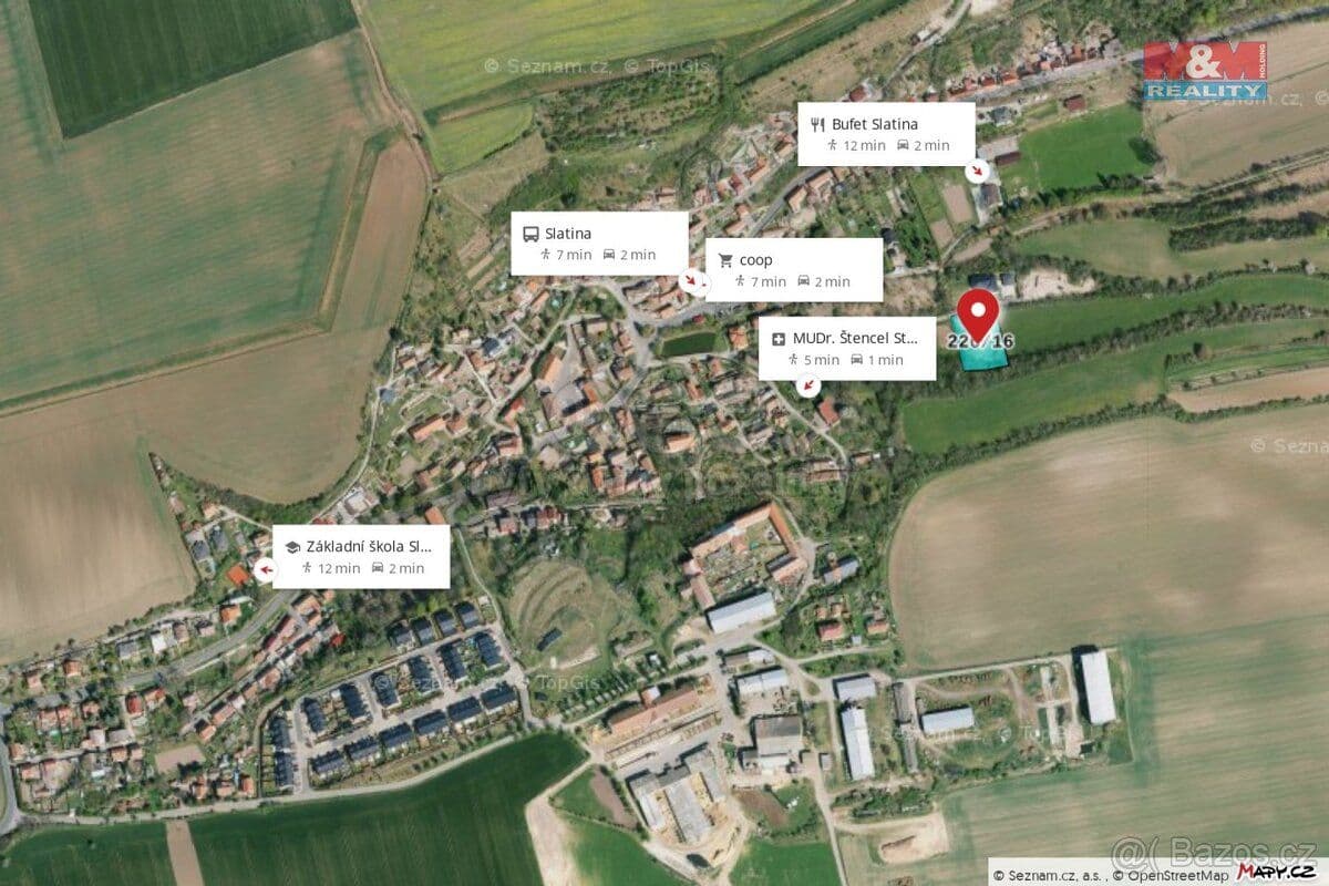Pozemek Prodej pozemku k bydlení, 1066 m², Slatina - Kladno | Bazoš.cz