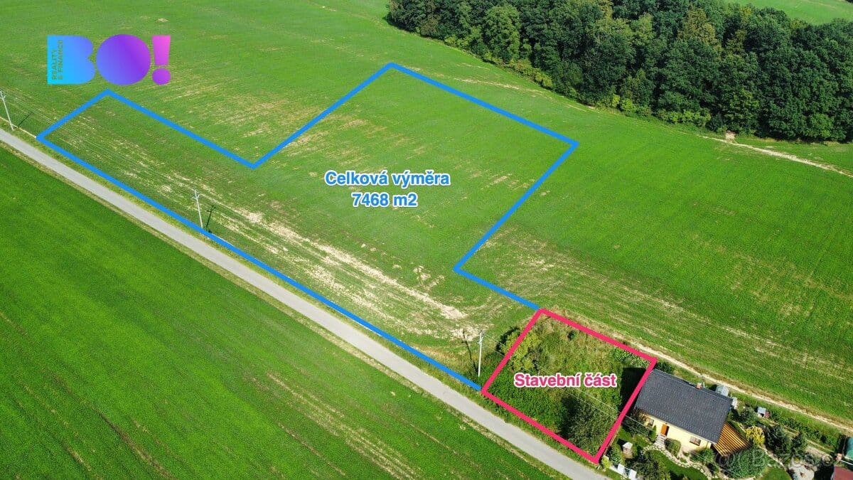 Pozemek Prodej souboru pozemků 7 468 m², Skalice u Frýdku-Místku - Frýdek - Místek | Bazoš.cz