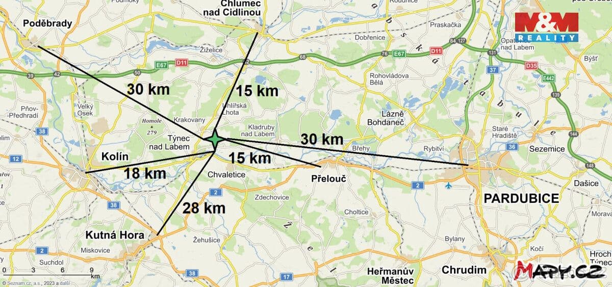 Pozemek Prodej pozemku k bydlení v Labských Chrčicích - Kolín | Bazoš.cz