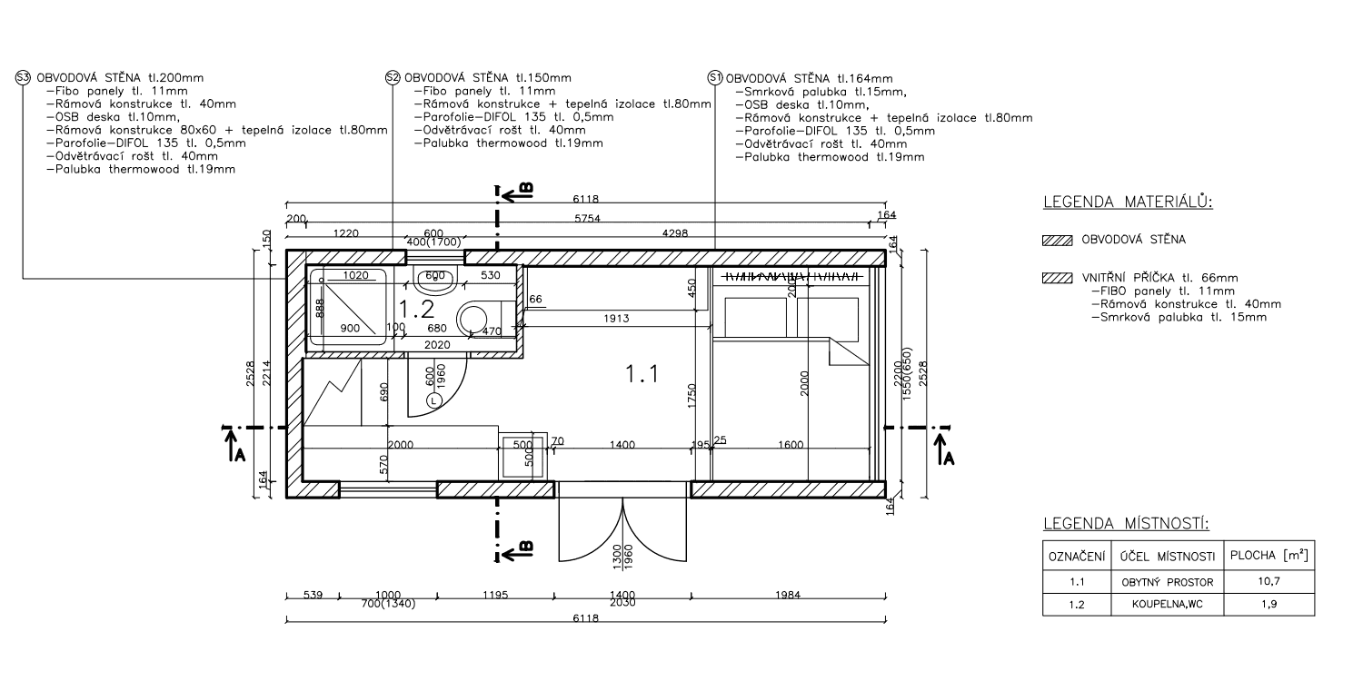 Tiny house Kostka 6m od Truhlářství Rillich Tiny house Kostka 6m 5