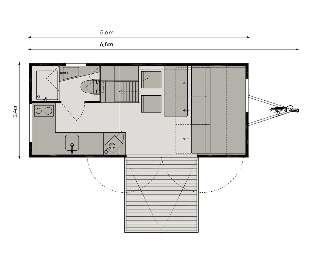 Hut 1+1 od Mobile Hut Hut 1+1 5