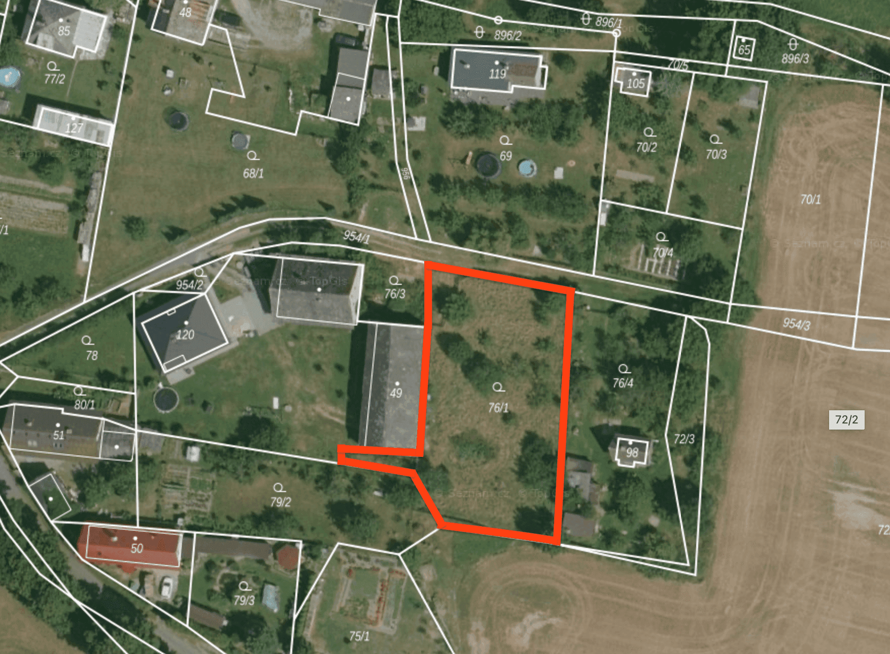 Pozemek 🏡 Dlouhodobý pronájem pozemku se zelení – Křemačov u Mohelnice Pozemek 🏡 Dlouhodobý pronájem pozemku se zelení – Křemačov u Mohelnice