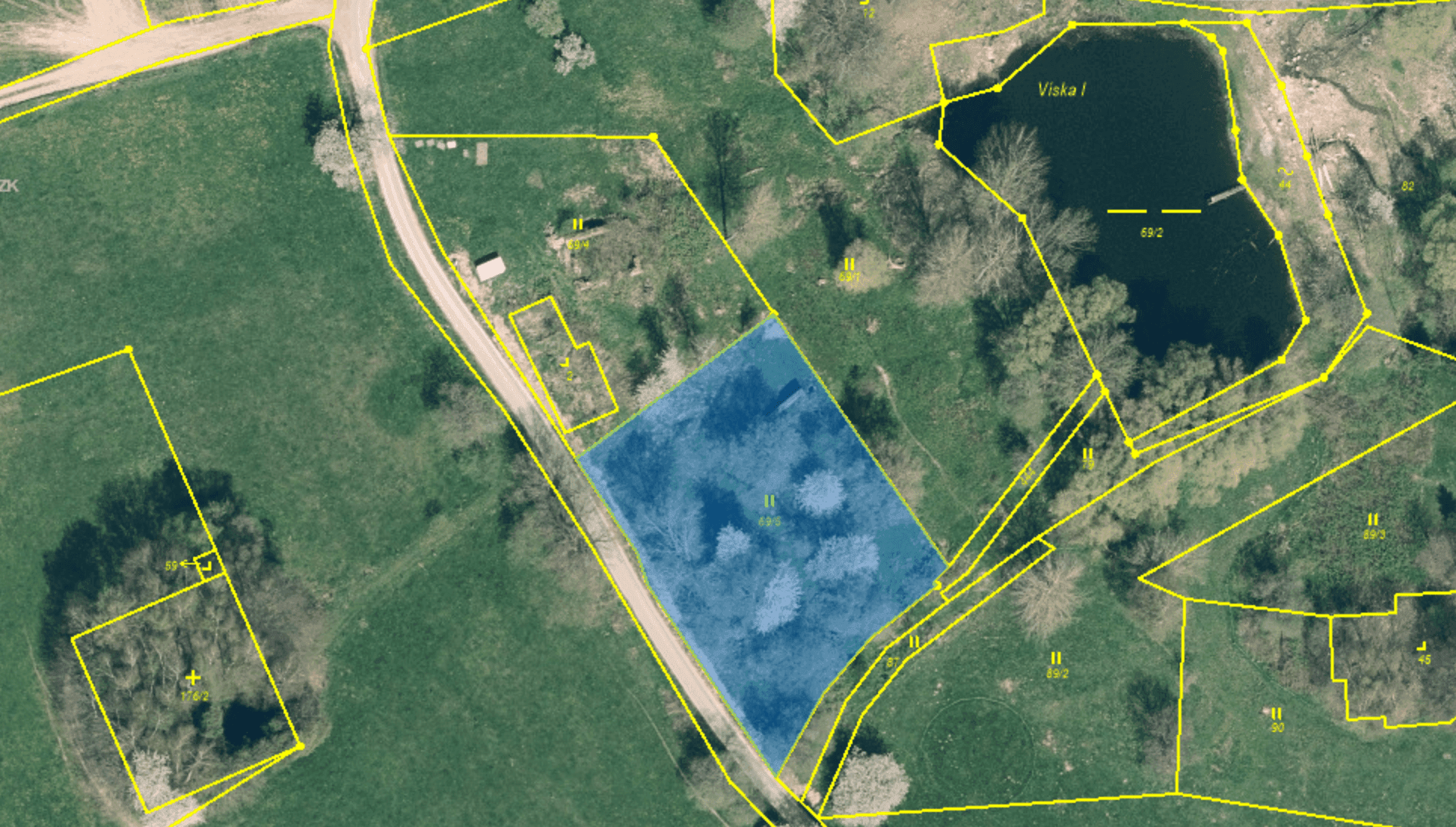 Pozemek 🌿 Pronájem části stavebního pozemku v Nové Vísce Pozemek 🌿 Pronájem části stavebního pozemku v Nové Vísce